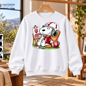 Indiana Hoosiers Football Snoopy Painting Cartoon Shirt