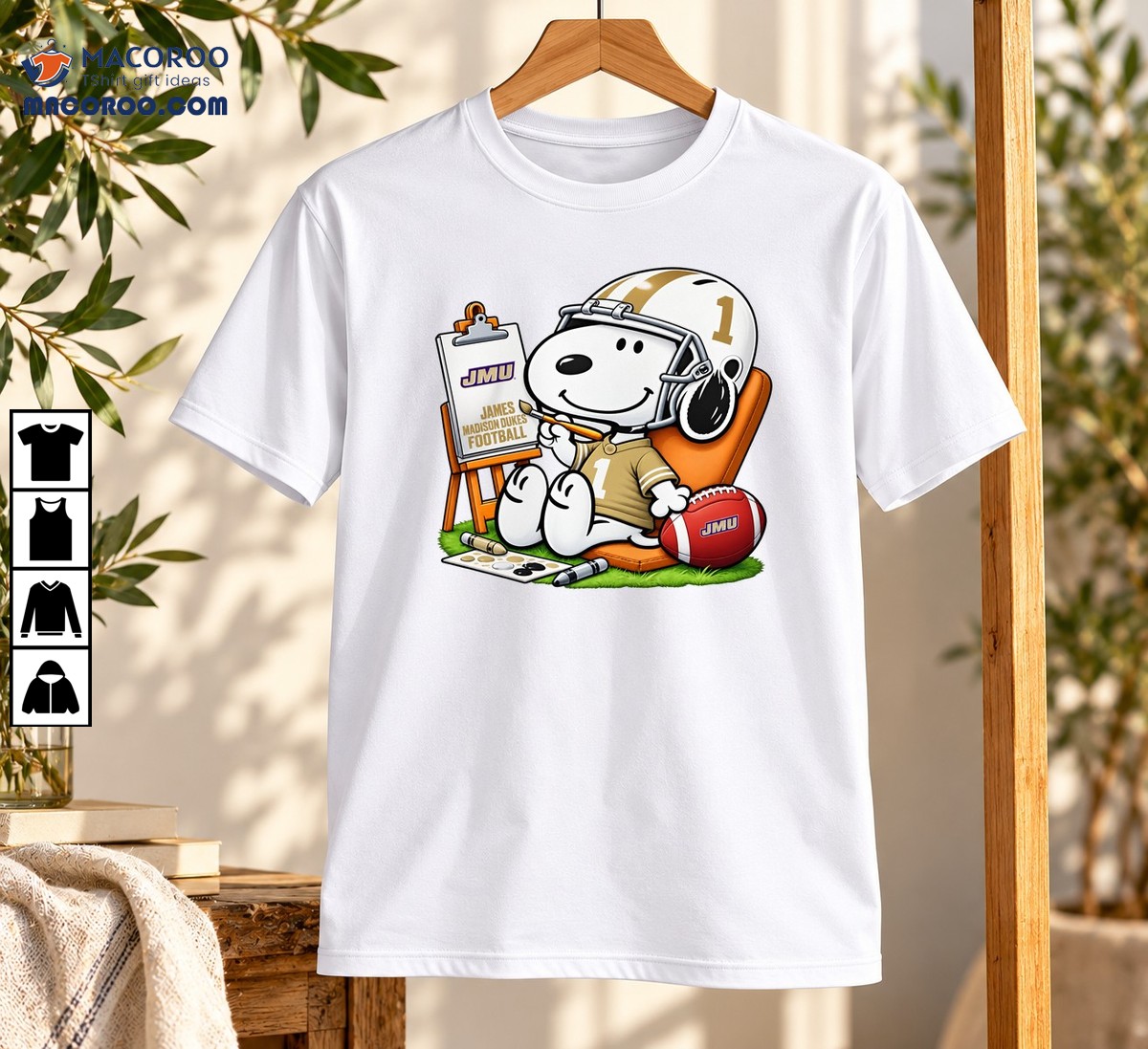 James Madison Dukes Football Number 1 Snoopy Painting Shirt James Madison Dukes Football Number 1 Snoopy Painting Shirt