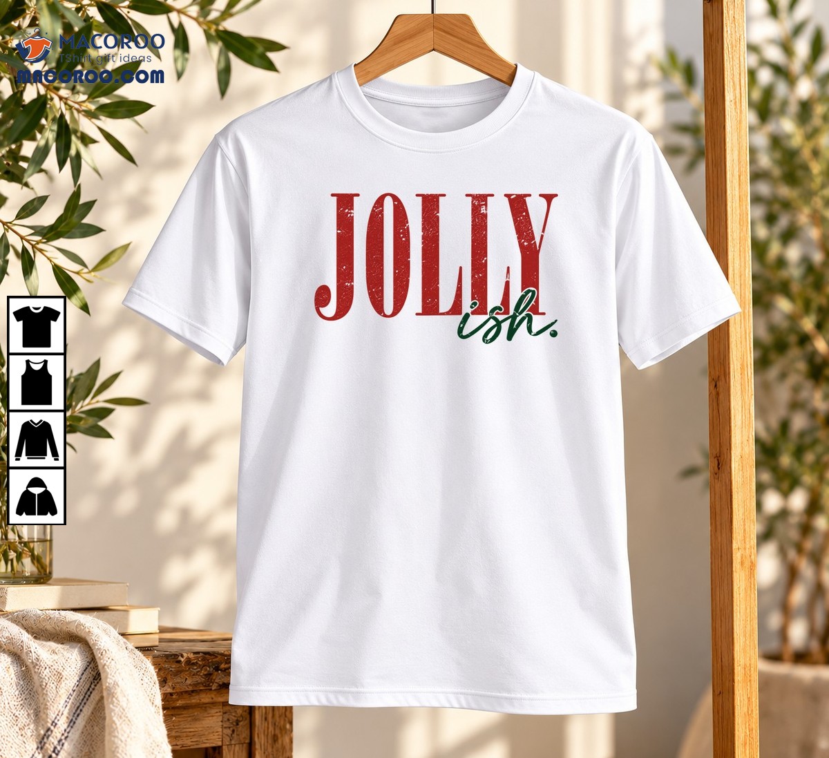 Jolly Ish Christmas Vintage Distressed Typography Shirt Jolly Ish Christmas Vintage Distressed Typography Shirt