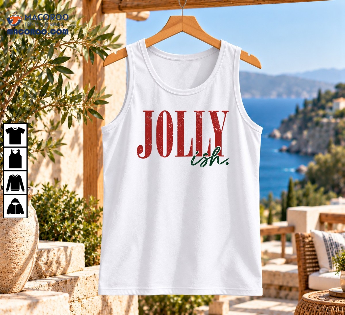Jolly Ish Christmas Vintage Distressed Typography Shirt Jolly Ish Christmas Vintage Distressed Typography Shirt
