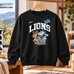 Lions Christmas Reindeer Sleigh Cartoon Shirt