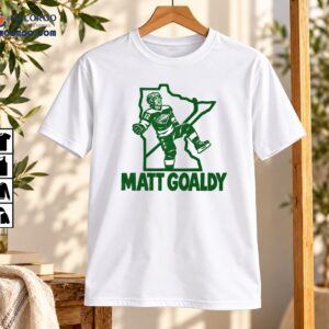 Matt Goaldy Number 12 Hockey Player Green Halftone Shirt