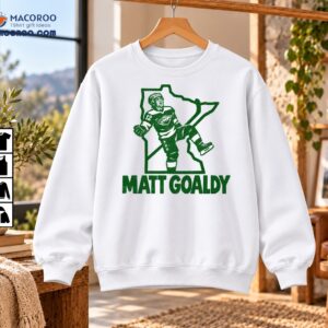Matt Goaldy Number 12 Hockey Player Green Halftone Shirt
