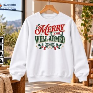 Merry And Well-Armed Christmas Vintage Revolver Shirt