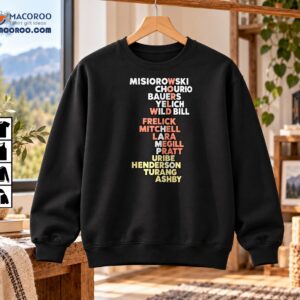 Milwaukee Baseball Player Names Retro Typography Graphic Shirt