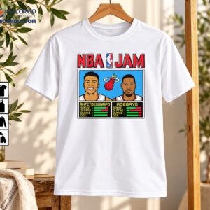 NBA Jam Antetokounmpo And Adebayo Retro Basketball Arcade Shirt