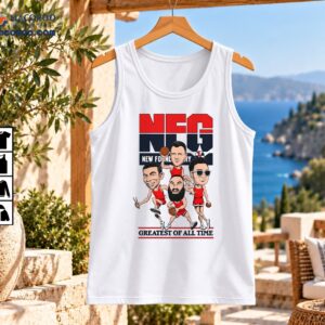 New Found Glory Greatest of All Time design with four cartoon basketball players in red uniforms and bold lettering
