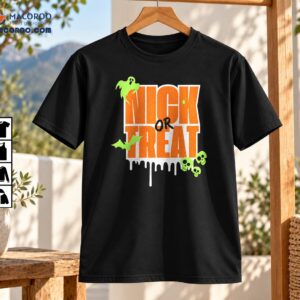 Nick Or Treat Halloween Ghost and Skull Graphic Shirt