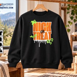 Nick Or Treat Halloween Ghost and Skull Graphic Shirt