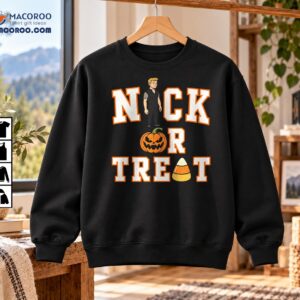 Nick Or Treat Halloween Pumpkin Candy Corn Graphic Shirt