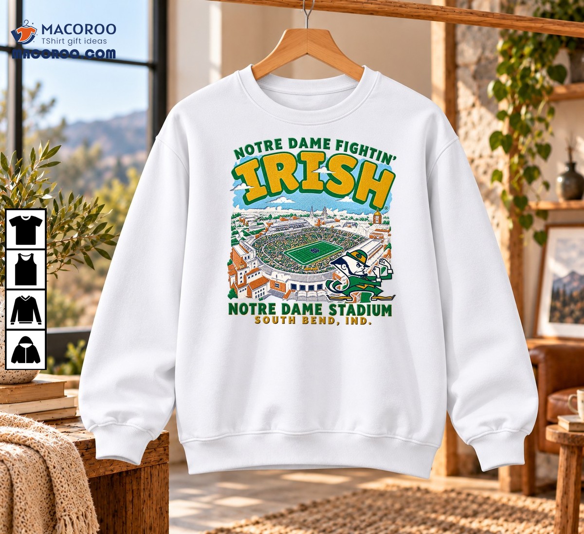 Notre Dame Fightin’ Irish Stadium Vintage Football Graphic Shirt Notre Dame Fightin’ Irish Stadium Vintage Football Graphic Shirt