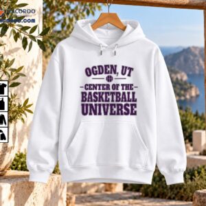 Ogden UT Center of the Basketball Universe purple varsity lettering with basketball graphic