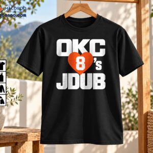 OKC Loves J Dub Distressed Basketball Heart Shirt