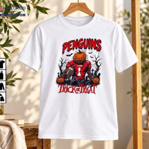 Penguins Football Trick Or Treat Halloween Pumpkin Player Shirt