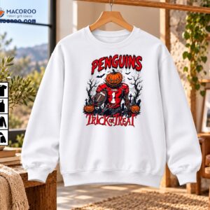 Penguins Football Trick Or Treat Halloween Pumpkin Player Shirt