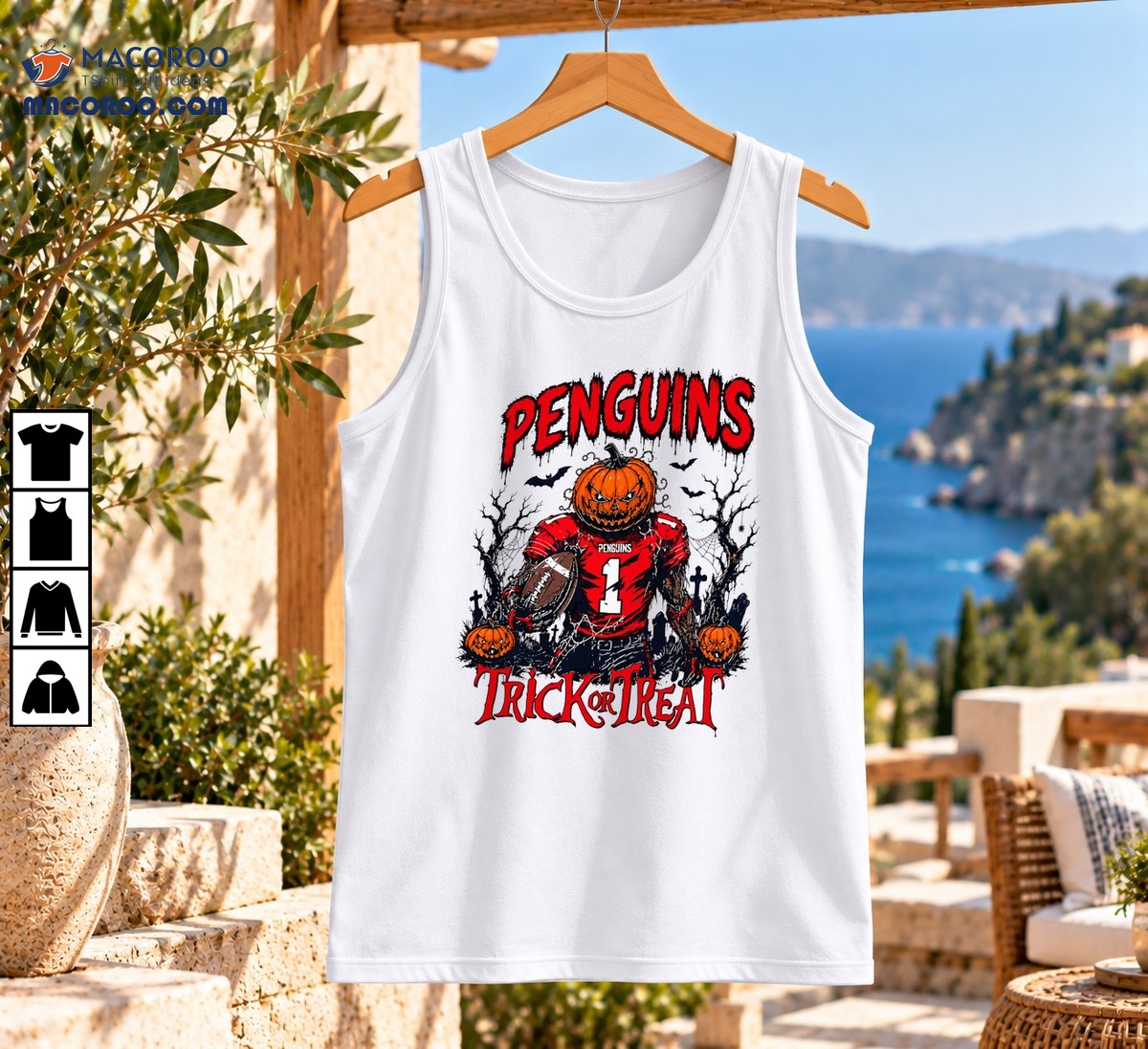 Penguins Football Trick Or Treat Halloween Pumpkin Player Shirt Penguins Football Trick Or Treat Halloween Pumpkin Player Shirt