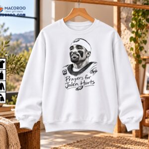 Prayers For Jalen Hurts Philadelphia Eagles Portrait Graphic Shirt