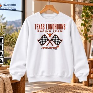 Texas Longhorns Racing Team Crossed Flags Graphic Shirt