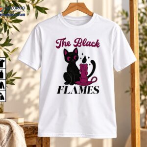 The Black Flames Cat Gothic Candle Vintage Graphic Shirt