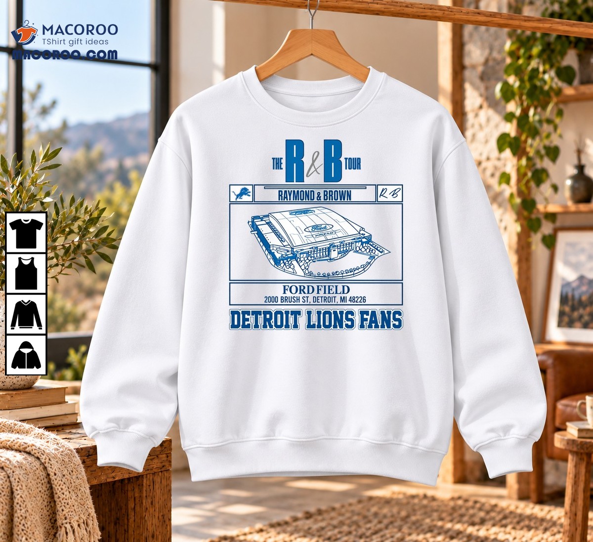 The R & B Tour Detroit Lions Fans Vintage Stadium Shirt The R & B Tour Detroit Lions Fans Vintage Stadium Shirt