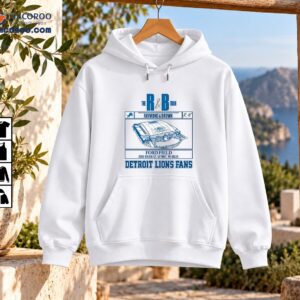 The R & B Tour Detroit Lions Fans Vintage Stadium Shirt 3 R & B Tour graphic with Ford Field stadium illustration and bold Detroit Lions Fans lettering in blue and white