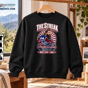 The Streak 1000 Straight Games Vintage Hockey Graphic Shirt