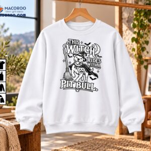 This Witch Rides With A Pit Bull Vintage Halloween Shirt