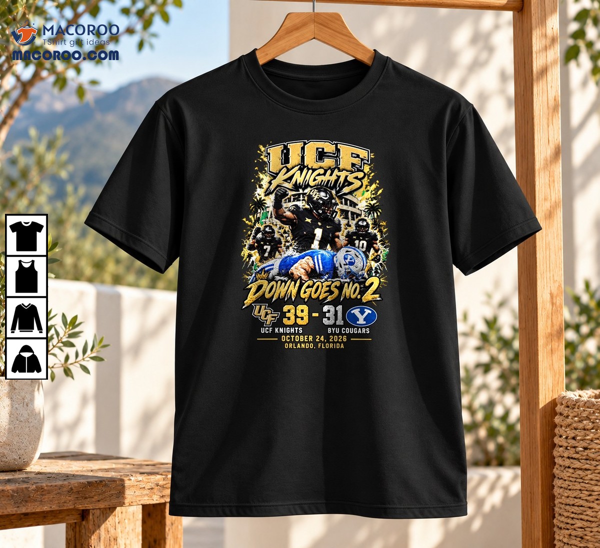 UCF Knights Down Goes No 2 BYU Cougars Football Graphic Shirt UCF Knights Down Goes No 2 BYU Cougars Football Graphic Shirt