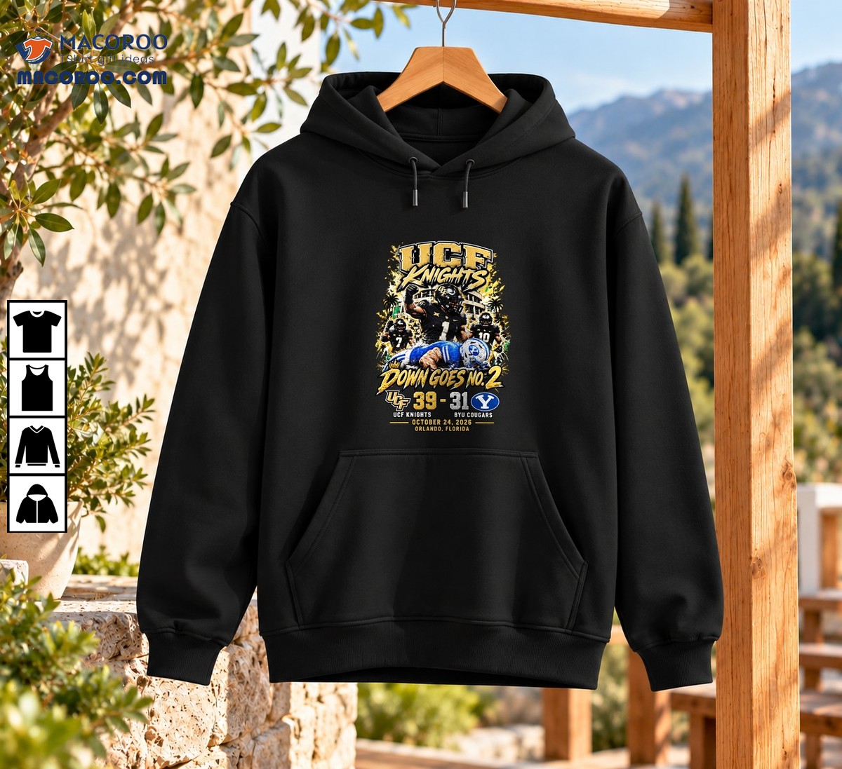 UCF Knights Down Goes No 2 BYU Cougars Football Graphic Shirt UCF Knights Down Goes No 2 BYU Cougars Football Graphic Shirt