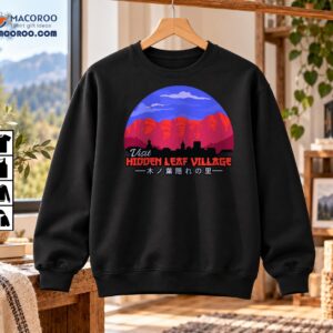 Visit Hidden Leaf Village Hokage Monument Sunset Graphic Shirt