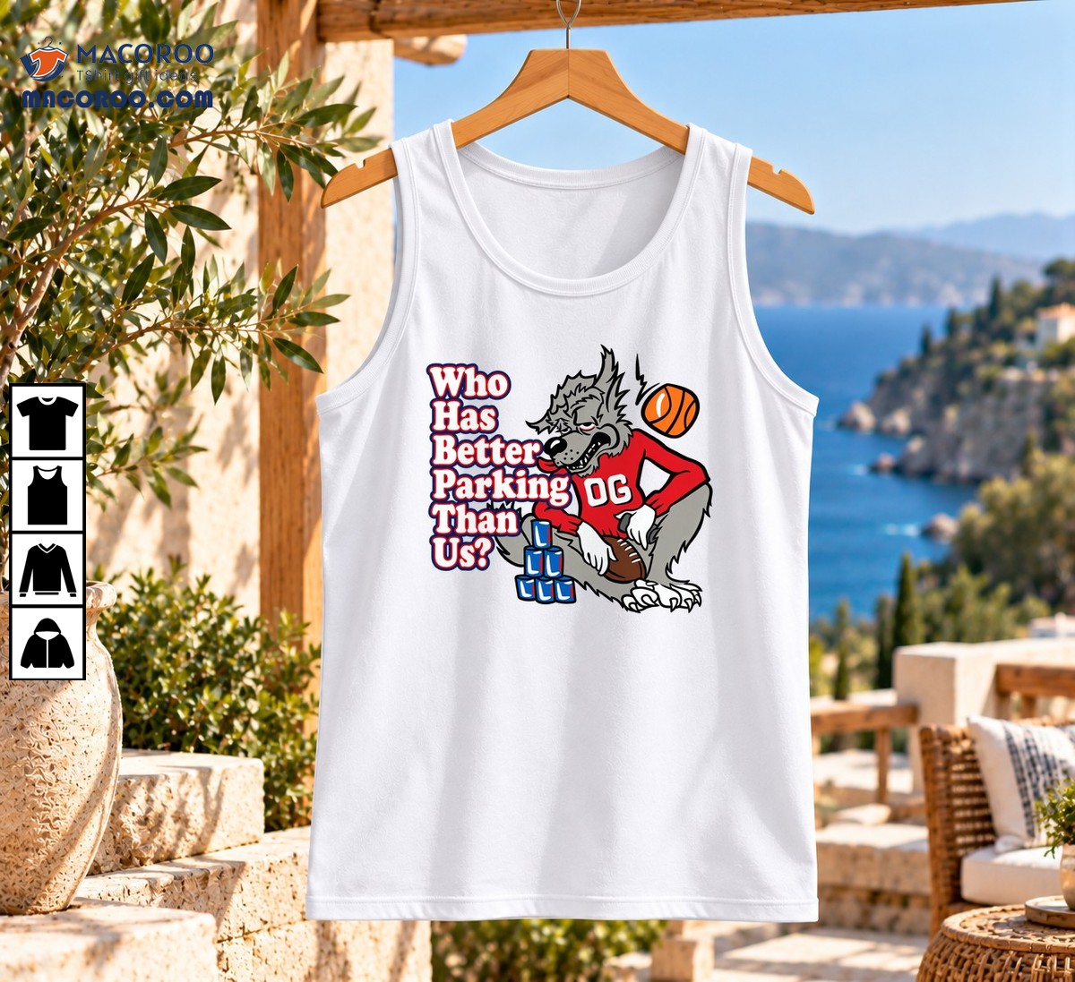 Who Has Better Parking Than Us OG Wolf Mascot Shirt Who Has Better Parking Than Us OG Wolf Mascot Shirt