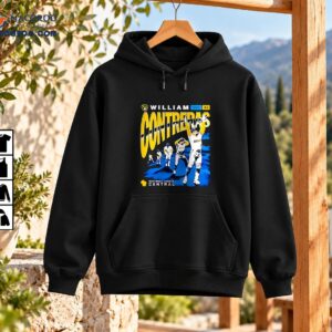 William Contreras 24 Milwaukee Brewers graphic with gold lettering, baseball action poses and National League Central text