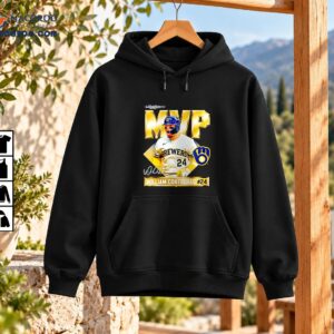William Contreras Brewers MVP shirt graphic with gold lettering, World Series 2025 logo, signature and number 24