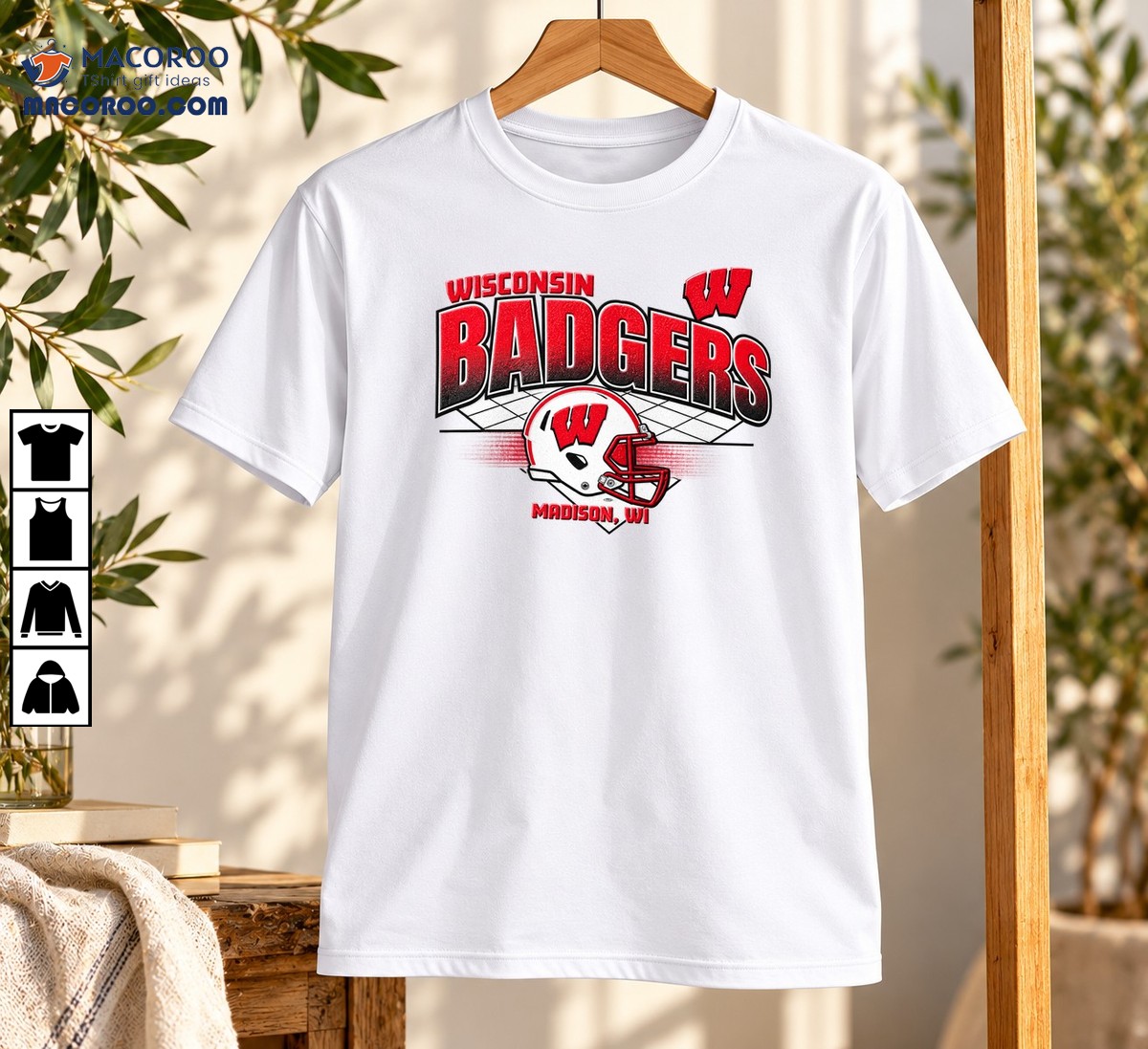 Wisconsin Badgers Football Helmet Vintage Grid Shirt Wisconsin Badgers Football Helmet Vintage Grid Shirt